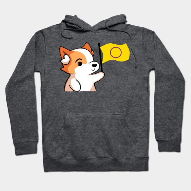 Intersex Pride - Corgi Version Hoodie by Forsakendusk